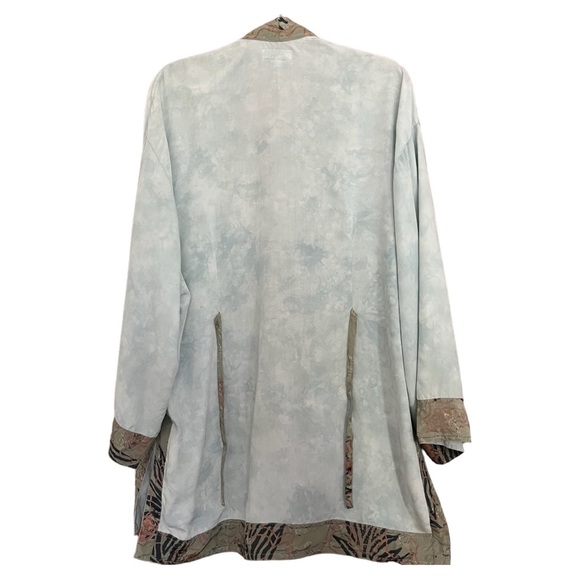 Vintage Kupu Kupu Handmade Kimono Style Cardigan Boho Open Front Longline Topper - Picture 8 of 16